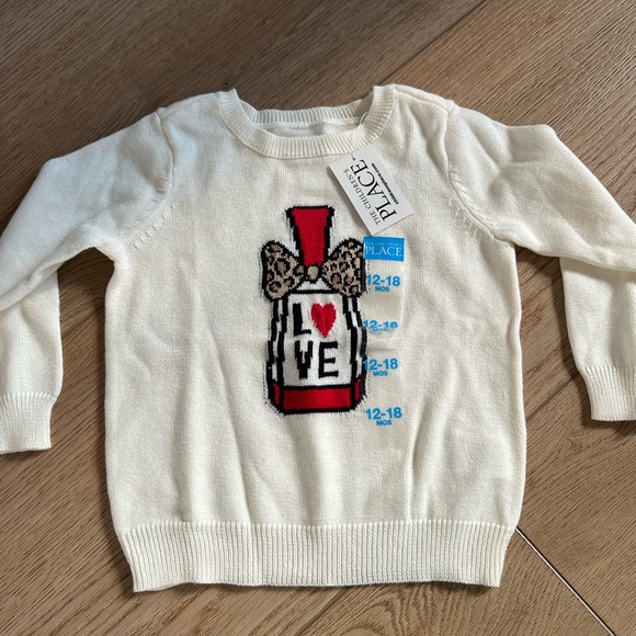 The Children's Place White and Red Love Sweater Set - Brand New With Tags - Picture 3 of 4
